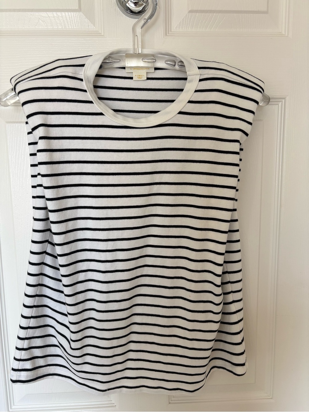 Anthropologie Top with Shoulder Pads 95% cotton - XS